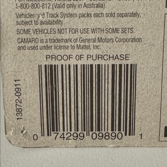 Mattel Hot Wheels (1995) ‘67 Camaro Collector #448 - Picture 4 of 6